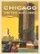 Chicago Marina Towers - United Airlines Vintage Travel Poster Prints